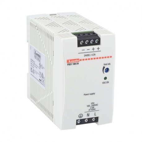 Lovato-electric PSE110024 LOVATO DIN 1PH POWER SUPPLY 100W 100-240VAC 24V
