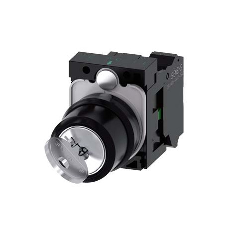 SIEMENS 3SU1100-4BF11-3BA0 3SU1100-4BF11-3BA0 SIEMENS RONIS key-operated switch, 22 mm, round, plastic, lock number SB30, with 2 keys, ..