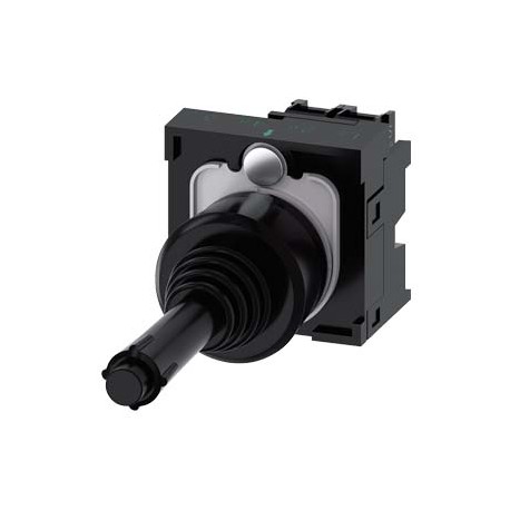 Siemens 3SU1100-7BF10-1QA0 Coordinate switch, 22 mm, round, plastic, black, 4 switch positions, momentary co..