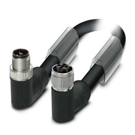 Phoenix contact SAC-4P-M12MRT/1,0-PUR/FST SH Power cable, 4-position, PUR halogen-free, black RAL 90..