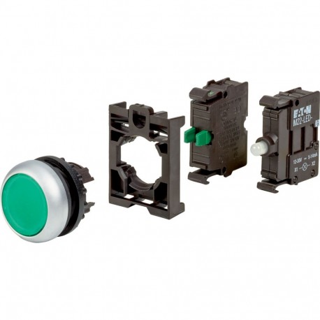 EATON - MOELLER M22-DL-G-K10LED-BVP M22-DL-G-K10LED-BVP 110930 Y7-110930 EATON ELECTRIC Illuminated pushbutton actuators, complete device