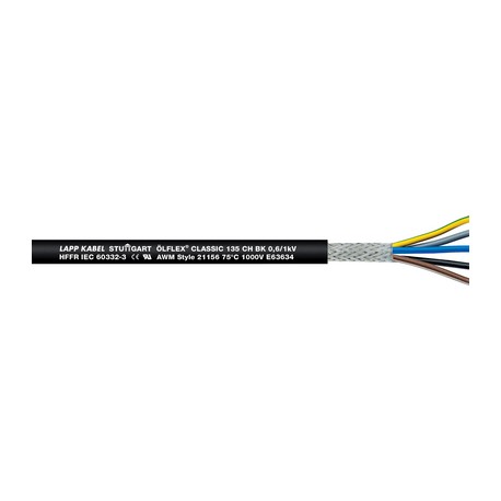 Lapp 1123486 ÖLFLEX CLASSIC 135 CH BK 0,6/1 kV 5G4 LAPP ÖLFLEX CLASSIC 135 CH BK 0,6/1 kV 5G4