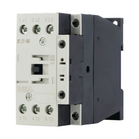 Eaton-moeller DILM38-01(*V50HZ) EATON ELECTRIC Contactor, 3p+1N/C, 18.5kW/400V/AC3