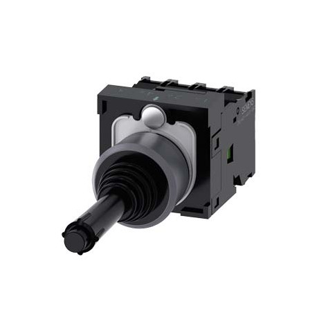 SIEMENS 3SU1130-7BE10-1QA0 3SU1130-7BE10-1QA0 SIEMENS Coordinate switch, 22 mm, round, plastic with metal front ring, black, 4 switch p..