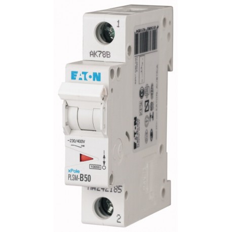 EATON - MOELLER PLSM-D50-MW PLSM-D50-MW 113094 Y7-113094 EATON ELECTRIC Over current switch, 50A, 1p, type D characteristic