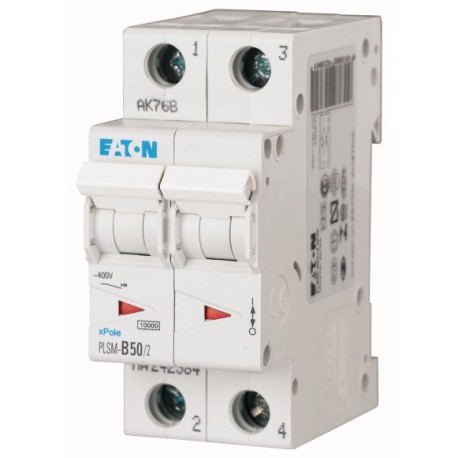 Eaton-moeller PLSM-D50/2-MW Y7-113098 EATON ELECTRIC Over current switch, 50A, 2p, type D characteristic