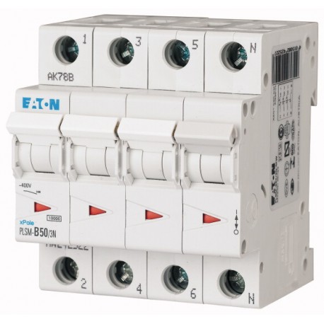 Eaton-moeller PLSM-D50/3N-MW Y7-113164 EATON ELECTRIC Over current switch, 50A, 3pole+N, type D characteristic