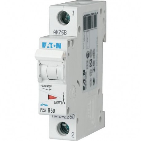Eaton-moeller PLS6-D50 Y7-113402 EATON ELECTRIC Miniature circuit breaker (MCB), 50A, 1p, type D characteristic