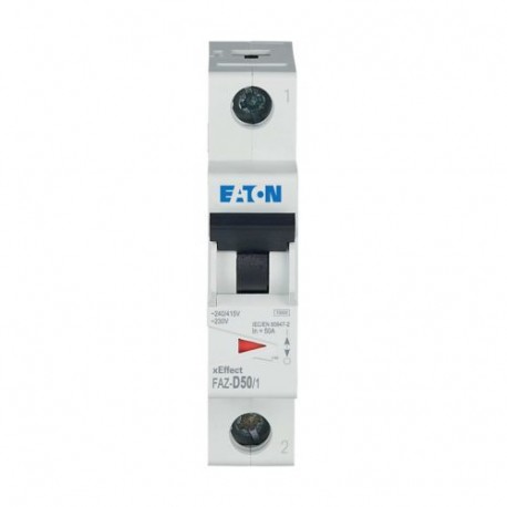 EATON - MOELLER FAZ-D50/1 FAZ-D50/1 115370 Y7-115370 EATON ELECTRIC Over current switch, 50A, 1p, type D characteristic