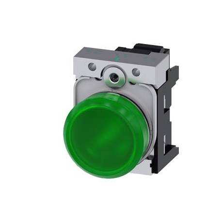 Siemens 3SU1156-6AA20-3AA0 Indicator lights, 22 mm, round, metal, shiny, red, lens, smooth, with holder, LED..