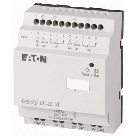 Eaton-moeller EASY411-DC-ME 0004560807 EATON ELECTRIC I/O expansion, 24 V DC, 1DI, 6AI-2x(Pt100, V, mA), 2DO, 2AO, ..