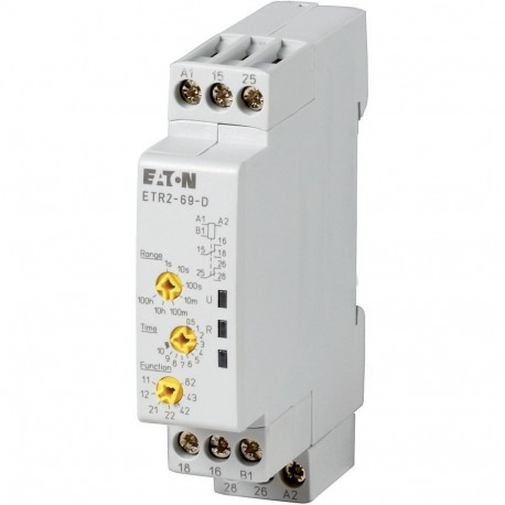 Eaton-moeller ETR2-69-D Y7-119428 EATON ELECTRIC Timing relay, 2W, 0.05s-100h, multi-function, 12-240VAC 50/60Hz, 1..
