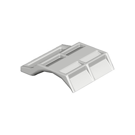 Obo-bettermann 2058FW 70 LGR OBO BETTERMANN Counter-trough , 64-70mm, Light grey, 7035, Polypropylene, PP