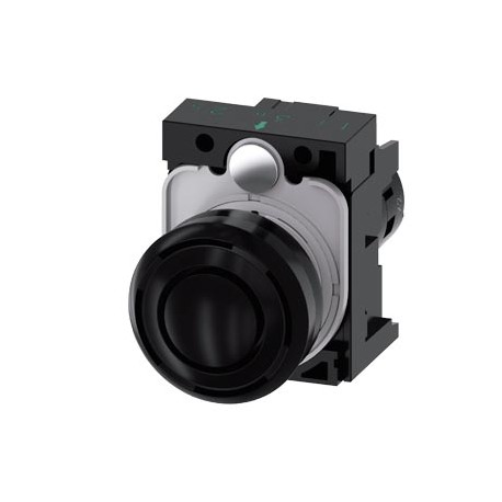 Siemens 3SU1200-6KF10-1AA0 acoustic signal device, compact, 22 mm, round, plastic, black, Continuous tone 2...