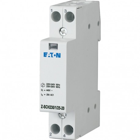 Eaton-moeller Z-SCH230/1/25-20 Y7-120853 EATON ELECTRIC Installation contactor, 230VAC, 2N/O, 25A