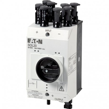 Eaton-moeller SOL20/4MC4 SOL20-4MC4 EATON ELECTRIC Switch-disconnector, DC current, 20A, 4 strings MC4