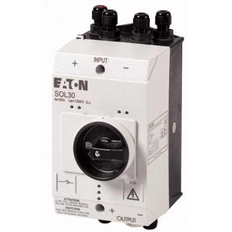 Eaton-moeller SOL30/2MV SOL30-2MV EATON ELECTRIC Switch-disconnector, DC current, 30A, 2 strings M12
