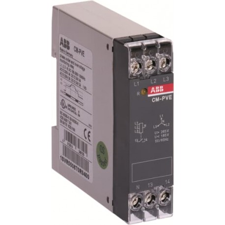 Abb 1SVR550871R9500 CM-PVE Phase monitoring relay 1n/o, L1,2,3 320-460VAC