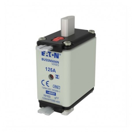 EATON - MOELLER 125Amp 400V AC GFF 00 NH FUSE 125Amp 400V AC GFF 00 NH FUSE 125NHFF00BI-400 EATON ELECTRIC Fuse-link, LV, 125 A, AC 400 V, NH00, gFF, IEC,..