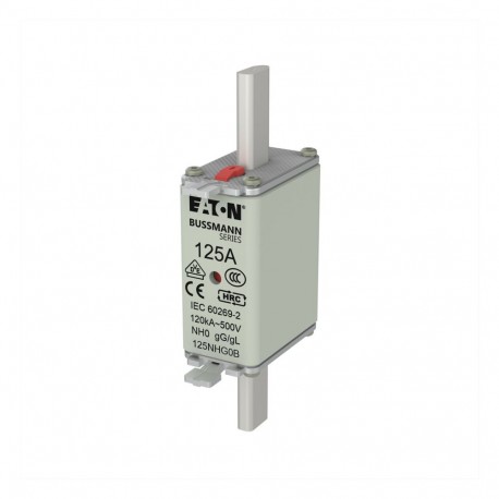 EATON - MOELLER NH FUSE 125A 500V GG/GL SIZE 0 NH FUSE 125A 500V GG/GL SIZE 0 125NHG0B EATON ELECTRIC cartridge fuse, BT, 125 a, AC 500 V, NH0, gL/gG, IEC,..