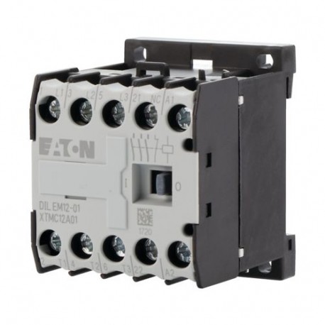 Eaton-moeller DILEM12-01(24V50/60HZ) Y7-127095 EATON ELECTRIC Contactor, 3p+1N/C, 5.5kW/400V/AC3