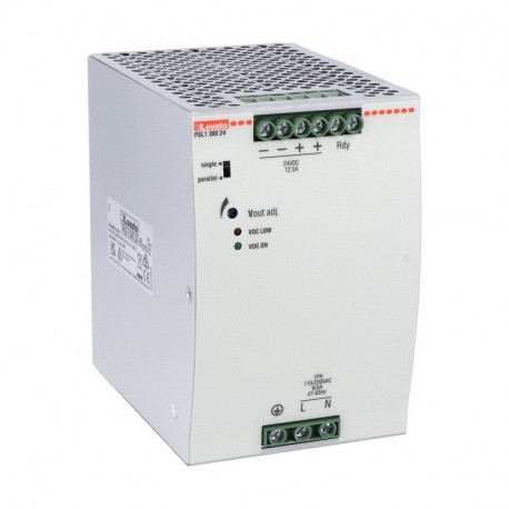 Lovato-electric PSL130048 LOVATO DIN RAIL SWITCHING POWER SUPPLY, SINGLE PHASE. 48VDC, 6.25A / 300W