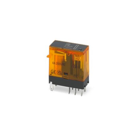 Phoenix contact REL-FO/L-24DC/2X21 Plug-in miniature relay, FASTON connection, 2 switched contacts, ..