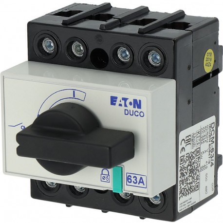 Eaton-moeller DCM-63/4 Y8-1314006 EATON ELECTRIC Switch-disconnector, 4 pole, 63 A, With black rotary handle and d..
