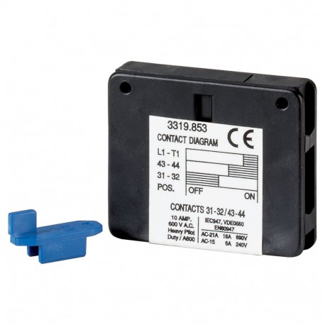 Eaton-moeller QMAUX1NO+1NC80/100 Y8-1319853 EATON ELECTRIC Auxiliary contact, 1N/O+1N/C, for QM80/100