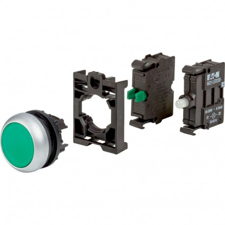 EATON - MOELLER M22-DL-G-K10LED230-BVP M22-DL-G-K10LED230-BVP 132603 Y7-132603 EATON ELECTRIC Illuminated pushbutton actuators, complete device