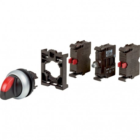 EATON - MOELLER M22-WRLK3-R-2K01LED-BVP M22-WRLK3-R-2K01LED-BVP 132608 Y7-132608 EATON ELECTRIC Selector switches 2 N/C with thumb grip, complete de..