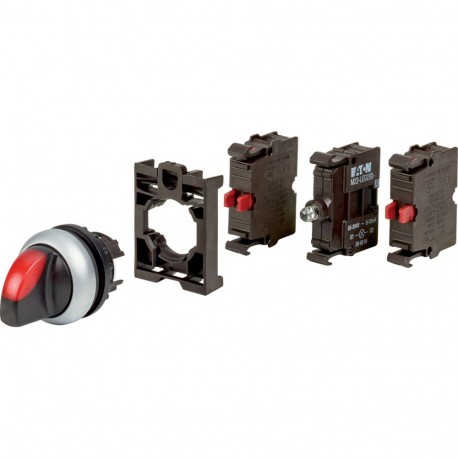 EATON - MOELLER M22-WRLK3-R-2K01LED230-BVP M22-WRLK3-R-2K01LED230-BVP 132609 Y7-132609 EATON ELECTRIC Selector switches 2 N/C with thumb grip, complete..