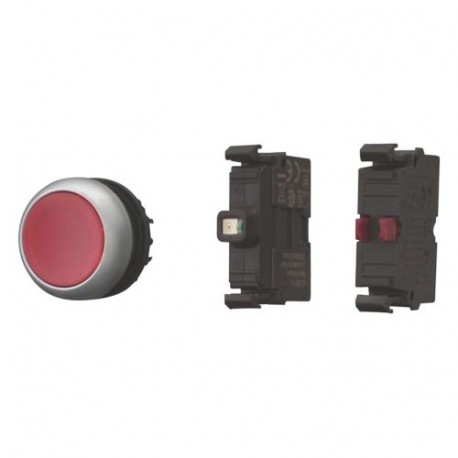 EATON - MOELLER M22-DL-R-K01LED230-BVP M22-DL-R-K01LED230-BVP 132615 Y7-132615 EATON ELECTRIC Illuminated pushbutton actuators, complete device