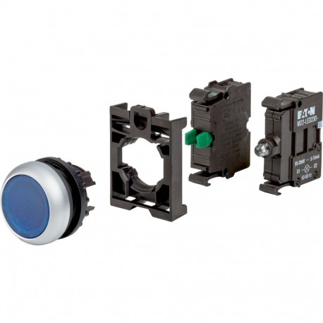 EATON - MOELLER M22-DL-B-K10LED230-BVP M22-DL-B-K10LED230-BVP 132617 Y7-132617 EATON ELECTRIC Illuminated pushbutton actuators, complete device