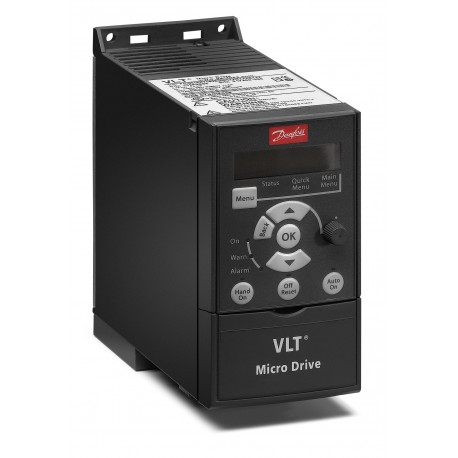 Danfoss-drives 132F0003 FC-051PK75S2E20H3XXCXXXSXXX DANFOSS DRIVES VLT® MicroDrive FC51 051 0,75kW, 1x200-240V, No brake op..