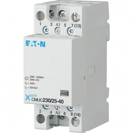 Eaton-moeller CMUC230/25-04 Y7-137405 EATON ELECTRIC Installation contactor, 230 VAC/DC, 4N/C, 25A