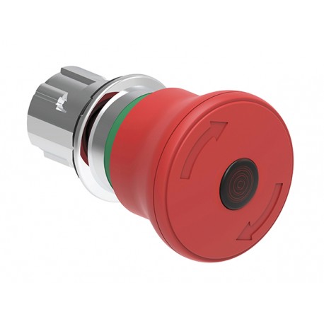 Lovato-electric LPSBL6644 LOVATO Metallic Luminous Mushroom Lock, tensile unlock according to ISO 13850 Ø 40mm Red