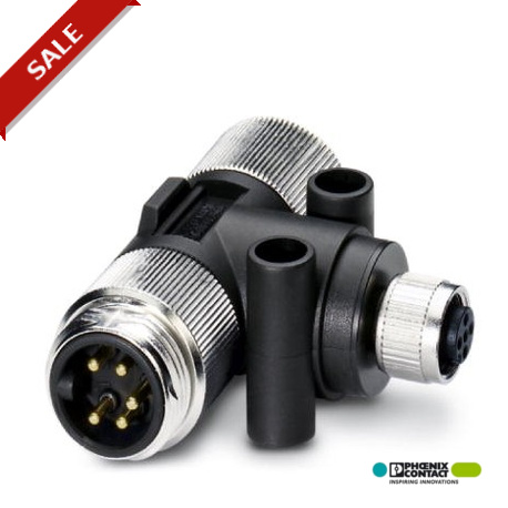 PHOENIX CONTACT SAC-5P-M12T/2XMIN DN SAC-5P-M12T/2XMIN DN 1401028 PHOENIX CONTACT Bus system T-connector, DeviceNet™, 5-position, Plug straight 7..