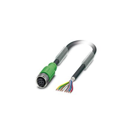 Phoenix contact SAC-8P-60,0-PUR/M12FS SH Sensor/actuator cable, 8-pole, halogen-free PUR, greyish bl..