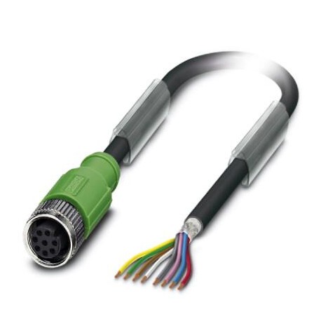 Phoenix contact SAC-8P-100,0-PUR/M12FS SH VA Sensor/actuator cable, 8-pos., PUR, halogen free, RAL 7..