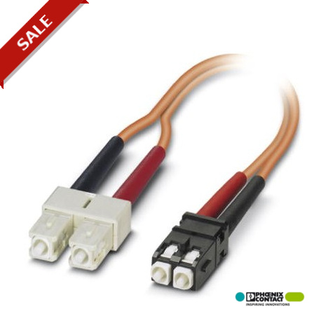 Phoenix contact FOC-SC:A-SJ:A-GZ01/1 Assembled FO cable, zip cord cable, multi-mode fiberglass 50/12..