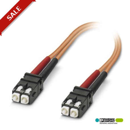 Phoenix contact FOC-SJ:A-SJ:A-GZ01/1 Assembled FO cable, zip cord cable, multi-mode fiberglass 50/12..