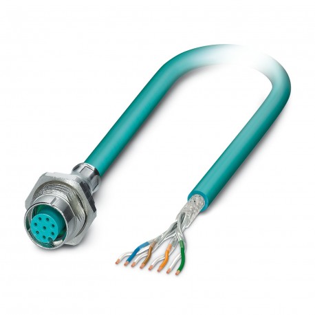 Phoenix contact SACCBP-M12FS-8CON-M16/1,03-94B Bus system flush-type socket, Ethernet, 8-pos., M12, ..