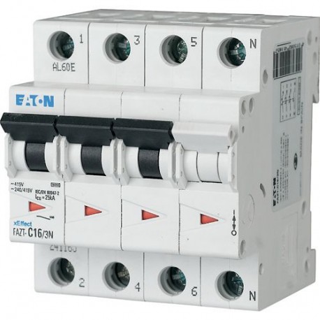 Eaton-moeller FAZT-D32/3N Y7-142523 EATON ELECTRIC Miniature circuit breaker (MCB), 32A, 3Np, D-Char, AC