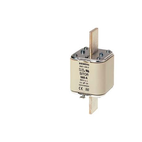 SIEMENS 3NE1437-1 3NE1437-1 SIEMENS SITOR fuse link, with blade contacts, NH3, In: 710 A, gR, Un AC: 600 V, front indicator