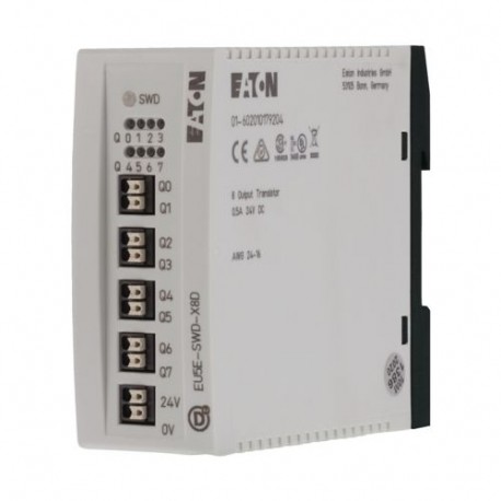 Eaton-moeller EU5E-SWD-X8D Y7-144061 EATON ELECTRIC I/O module, SmartWire-DT, 24 V DC, 8DO-Trans, 0.5A