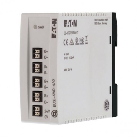 Eaton-moeller EU5E-SWD-4AX Y7-144062 EATON ELECTRIC I/O module, SmartWire-DT, 24 V DC, 4AI configurable 0-10V/0-20mA