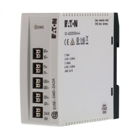 Eaton-moeller EU5E-SWD-2A2A Y7-144063 EATON ELECTRIC SWD I/O module, 2 analog inputs, 2 analog outputs, parameteriz..