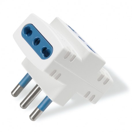 Scame 144.450/N AZZURRA SERIES ADAPTOR 2P+E 16A BLACK