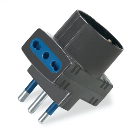 Scame 144.459/N 3-WAY ADAPTOR 250V AC max 1.500W